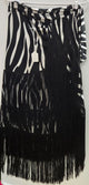 Aiko II -- Women's Fringe Ballroom Wrap Skirt -- Black/White