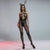 Ella II -- Women's Halter Fishnet Body Stocking -- Black