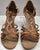 2.75" Harriet -- Women's Flare Heel Latin Sandal -- Dark Tan Satin