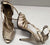 4" Impressions -- Women's Flare Heel Latin Sandal -- Street Sole -- Light Tan Patent