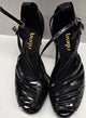 3" Impressions -- Women's Flare Heel Latin Sandal -- Black Patent