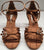 3" Jazlyn -- Women's Latin Sandal -- Dark Tan Satin