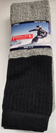 Kaiden III -- Men's Cotton Thermal Socks -- 3Pr Pk -- Black/Grey