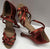 3.75" Leyla -- Women's Flare Heel Latin Sandal -- Copper Satin