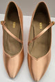 2.5" Monica -- Women's Flare Heel Standard Ballroom Shoe -- Tan Satin