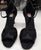 2.75" Porschia -- Tango Shoe -- Black Satin/Black Suede