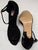 2.75" Porschia -- Tango Shoe -- Black Satin/Black Suede