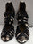 4" Tayla -- Women's Flare Heel Latin Sandal With Street Sole -- Black/White