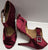 4" Trionyx -- Women's Latin Sandal -- Burgundy Satin