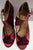 4" Trionyx -- Women's Latin Sandal -- Burgundy Satin