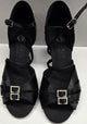 2.5" Uforia -- Women's Latin Ballroom Sandal -- Black Satin