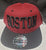 David -- Snapback Boston Baseball Cap -- Burgundy/Black