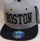 Raf -- Snapback Boston Baseball Cap -- Light Grey/Black