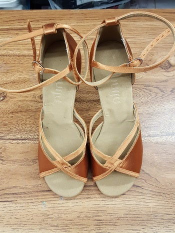 Dark tan best sale strappy heels